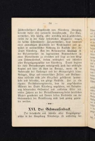XVI. Der Schmausenbuck.