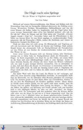 Der Hisgir macht seine Sprünge