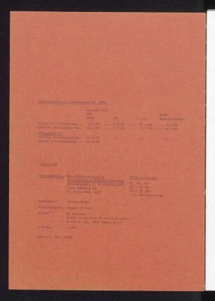 Semestertermine Sommersemester 1989