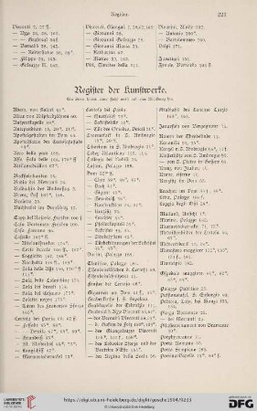 Register der Kunstwerke