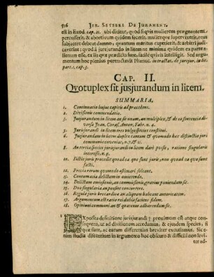 Cap. II. Quotuplex sit iusiurandum in litem.