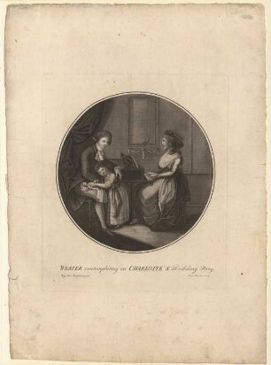 "Werther contemplating on Charlotte’s wedding ring". Werther und Lotte am Klavier