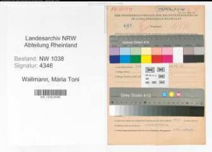 Entnazifizierung Maria Toni Wallmann , geb. 06.03.1920 ()