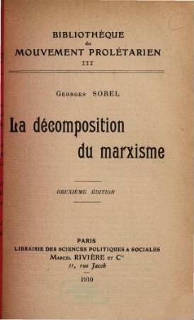 La décomposition du marxisme