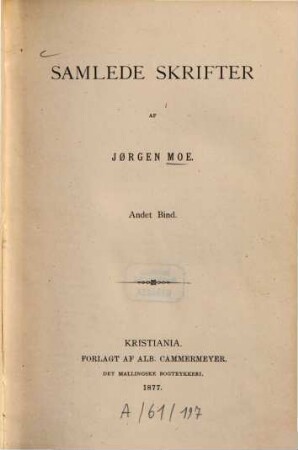 Samlede Skrifter, 2