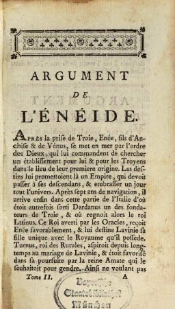 Les Oeuvres de Virgile en latin et en françois, 2. (1780). - 279 S.