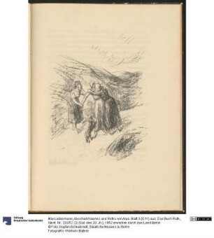 Abschied Naemis und Ruths von Arpa. Blatt 3 (S.11) aus: Das Buch Ruth