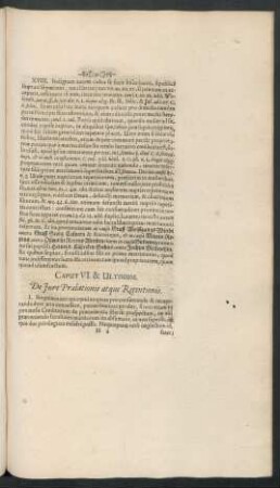 Caput VI. & Ultimum. De Iure Praelationis atque Retentionis.