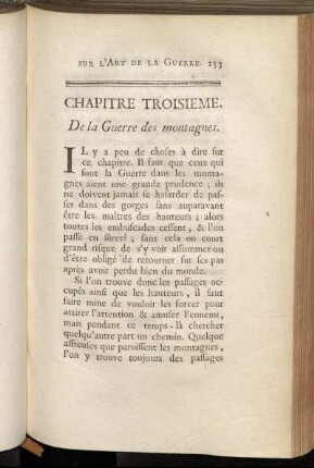Chapitre troisieme. De la Guerre des montagnes.