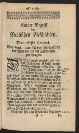 Kurtzer Begriff der Biblischen Geschichten