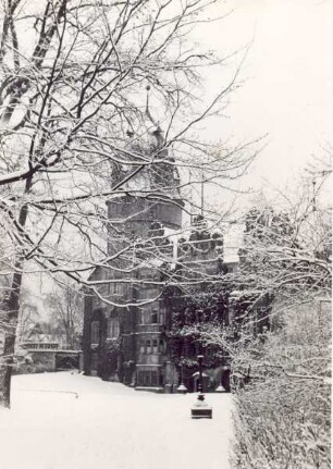 Detmolder Schloss im Winter. Detmold. Schlossplatz. Papierabzug