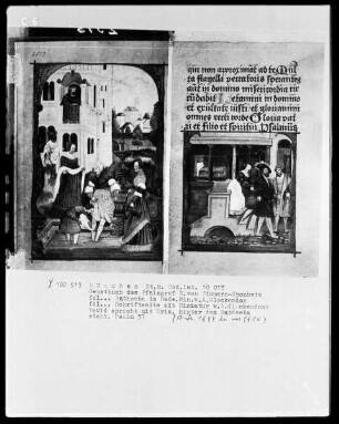 Die sieben Bußpsalmen - Gebetbuch des Pfalzgrafen Richard von Simmern-Sponheim — David spricht mit Uria