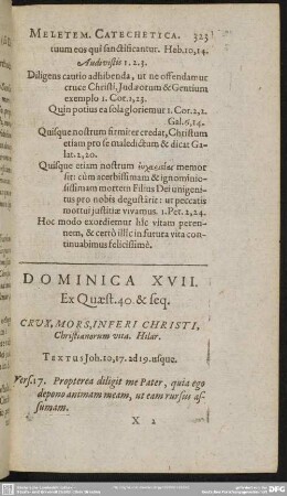 Doiminica XVII. Ex. Quaest. 40. & seq.