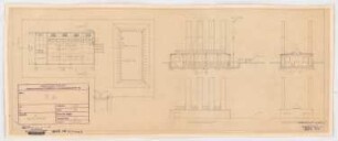 Tonfilmatelier (Filmstadt), Berlin-Gatow: Heizwerk: Grundriss, Ansichten 1:200