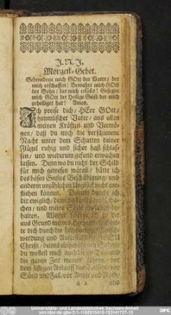 Morgen-Gebet.