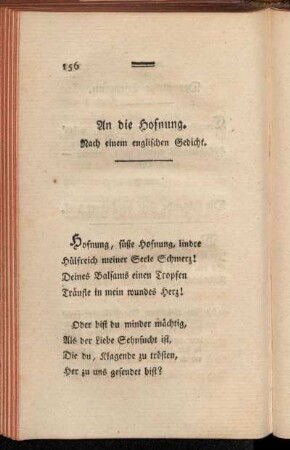 An die Hofnung.