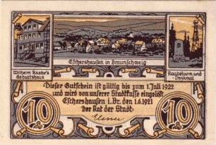 Notgeld der Stadt Eschershausen