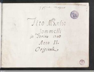 2: I Tito Manlio - HB XVII 252b : Atto II