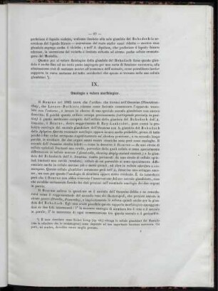 IX. Omologie e valore morfologico.