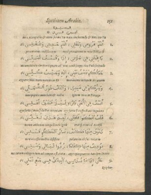 Carmen Iben Phered Poetae Aegyptii insignis.