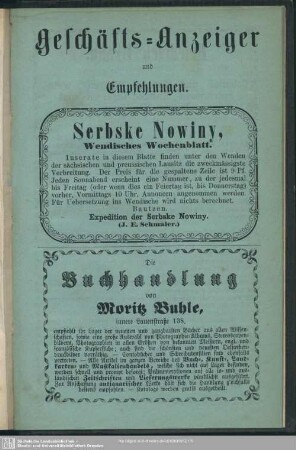 Anzeigen : Geschäfts-Anzeiger