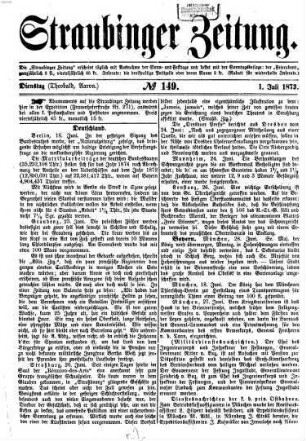 Straubinger Zeitung. 1873,7/12, 1873,7/12