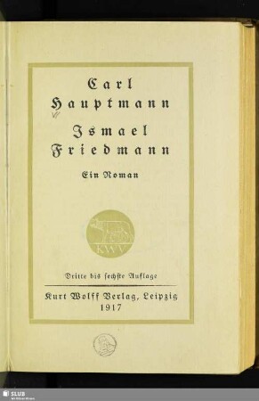 Ismael Friedmann : ein Roman