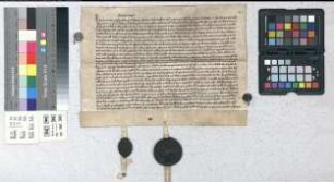 Das verwüstete Kloster Dalheim wird dem Kloster Bödeken durch Erzbischof Dietrich von Köln als Vorstand von Paderborn mit Zustimmung des Domkapitels inkorporiert (Vom Kloster Bödeken beglaubigte Kopie).