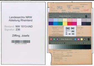 Entnazifizierung Josefa Ziffling , geb. 08.02.1891 ()