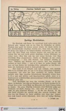 Heft 20 (2. Juliheft 1901)