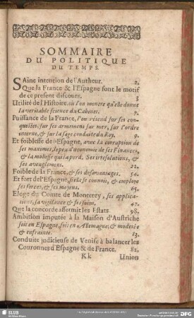 Sommaire Du Politique Du Temps
