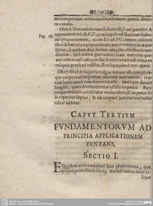 CAPUT TERTIUM FUNDAMENTORUM AD PRINCIPIA APPLICATIONEM TENTANS.