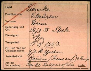 Clausen, Heinrich - Clauss, Karl