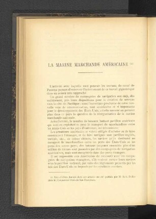 La Marine Marchande Américaine.