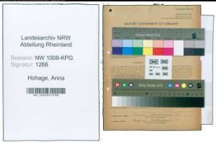 Entnazifizierung Anna Hohage , geb. 21.03.1915 ()