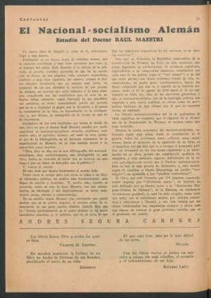El nacional-socialismo alemán : Estudio del Doctor Raul Maestri