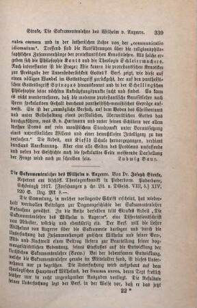 339-340 [Rezension] Strake, Joseph, Die Sakramentenlehre des Wilhelm von Auxerre