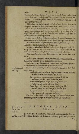 Iacobus Zwingerus.