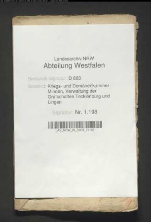 Das Landeskapital des Domkapitelsekretärs Henrich Dücker, später des Dompropstes v. Kerssenbrock und der Armen zu Osnabrück von 1678