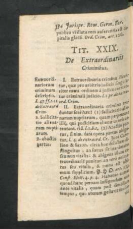 Tit. XXIX. De Extraordinariis Criminibus