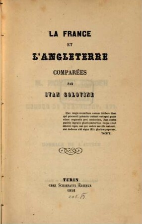 La France et l'Angleterre