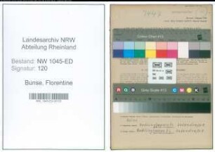 Entnazifizierung Florentine Bunse , geb. 17.05.1882 (Lehrerin)