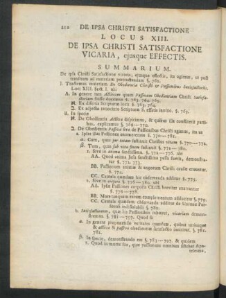 Locus XIII. De Ipsa Christi Satisfactione Vicaria, ejusque Effectis