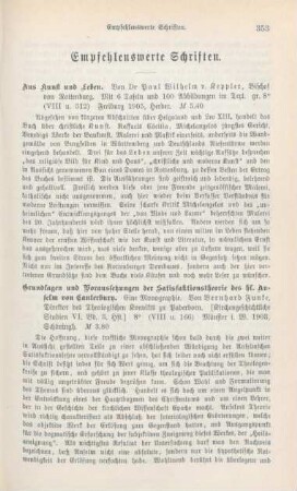 353-359 Empfehlenswerthe Schriften