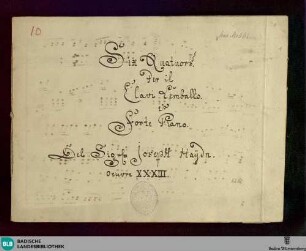 6 Quartets. Arr - Don Mus.Ms. 661 : cemb