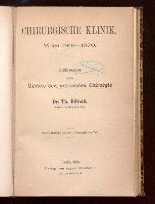 [3]: Wien 1869 - 1870 : mit 1 lithographierten Taf.