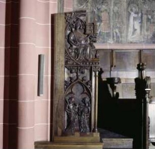 Chorgestühl des Frankfurter Doms — Nordseite — Westwange — Außenseite