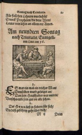 Am neundten Sontag nach Trinitatis ...