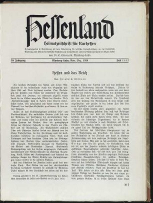 Heft 11/12, Nov./Dez. 1939