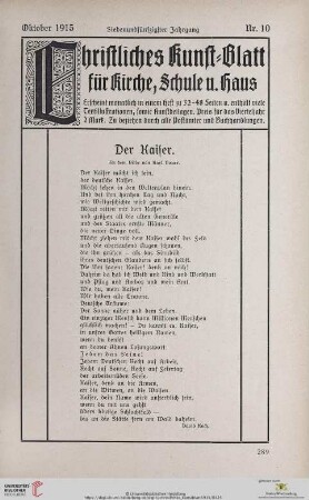 Nr. 10 (Oktober 1915)